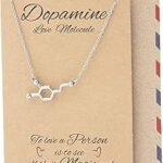 Collier d'expression d'amour de dopamine moléculaire pour le bonheur et l'émotion, collier