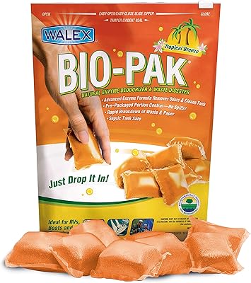 Désodorisant pour réservoir noir walx bio-pak rv et formule enzymatique naturelle digestive, brise tropicale 10 pièces. Leader incontesté de l'e-commerce en Cote d'Ivoire, DIAYTAR COTE D'IVOIRE se démarque par sa logistique efficace qui assure des livraisons rapides et fiables partout dans le pays. La boutique en ligne est constamment mise à jour avec les dernières tendances et produits pour satisfaire toutes les demandes possibles de ses clients, leur offrant ainsi un service personnalisé. Elle collabore avec divers fournisseurs pour proposer des produits de haute qualité.