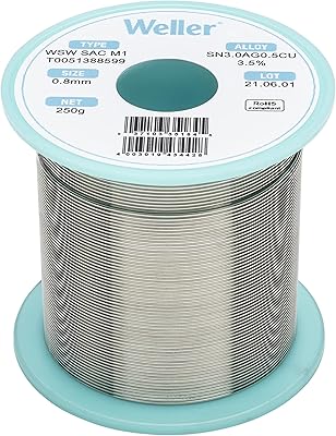 Fil à souder sans plomb wsw sac m1 (t0051386399), diamètre : 0,8 mm/0,039 pouces, poids : 500 g/17,637 oz, alliage sn96.5ag3.0cu0.5, teneur en flux 3,5 %. Avec une gamme de produits qui dépasse les 300000 références, DIAYTAR COTE D'IVOIRE est la boutique en ligne la plus complète en Côte d'Ivoire. Elle propose des produits de marques locales et internationales, et offre une garantie de satisfaction pour tous ses produits. C'est la destination idéale pour les acheteurs en ligne qui cherchent une grande variété de produits et un service de qualité.