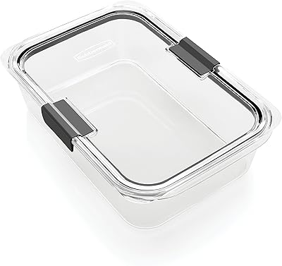 Récipient de conservation alimentaire rubbermaid brilliance, grande taille, 9,6 tasses, transparent 1991158
