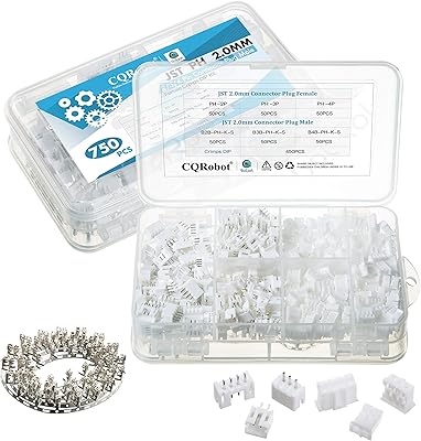 Cq robot 150 ensembles/750 pièces jst ph 2,0 mm 2/3/4 broches jst kit de connecteurs à broches avec prise 2,0 mm, couvercle adaptateur jst ph 2/3/4 broches jst câble jack mâle et femelle, dip kit de sertissage.. DIAYTAR COTE D'IVOIRE est une boutique en ligne généraliste qui propose plus de 300 000 références de produits, répondant ainsi aux besoins diversifiés de sa clientèle. En tant que leader du marché ivoirien, cette boutique en ligne s'efforce de fournir des produits de qualité à des prix compétitifs. Avec une gamme de produits étendue, DIAYTAR COTE D'IVOIRE est devenue un incontournable pour les consommateurs ivoiriens.