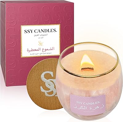 Bougie parfumée de luxe aux fleurs de cerisier d'aromathérapie avec parfum cire