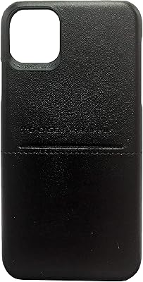 Coque arrière en cuir i nate pour iphone 11 pro - noir