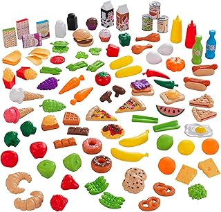 Kidkraft tasty treats 63330 ensemble de nourriture pour jeu d'imitation, 115 pièces