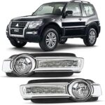 Feux antibrouillard dla et feux diurnes led drl pour mitsubishi pajero / montero