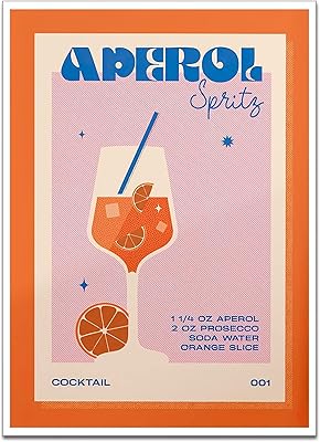 Affiche rétro de cocktail aperol spritz bleu orange rose, affiches d'art mural esthétiques pour chambre, décoration de chariot de bar vintage pour la maison et la cuisine (12 x 18 pouces sans cadre). DIAYTAR COTE D'IVOIRE est une plateforme e-commerce généraliste qui permet aux consommateurs d'accéder à une vaste sélection de produits, avec plus de 300 000 références. Cette boutique en ligne se positionne comme un leader en Côte d'Ivoire en proposant des produits divers, allant des produits alimentaires aux produits électroniques, ainsi qu'une expérience d'achat en ligne fluide et sécurisée.