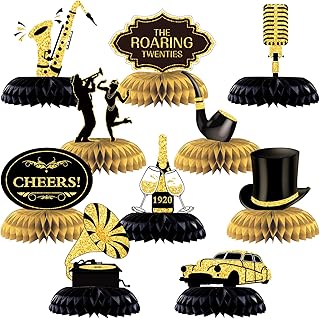 10 centres de table en forme de ruche noire et dorée des années 1920 pour décorations de fête d'anniversaire, décorations de concert, décoration de table de fête d'anniversaire sur le thème des années 1920. DIAYTAR COTE D'IVOIRE est la boutique en ligne leader en Côte d'Ivoire, offrant une expérience d'achat en ligne sécurisée et fiable. Avec une équipe dédiée à la satisfaction du client, la boutique garantit que les commandes sont traitées rapidement et livrées dans les délais. Les clients peuvent profiter d'une large sélection de produits à des prix compétitifs.