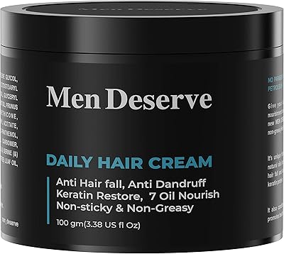 Crème capillaire quotidienne pour hommes (7 huiles nourrissantes) pour contrôler la chute des cheveux, antipelliculaire et restaurer la kératine 100 g. En tant que leader du marché, DIAYTAR COTE D'IVOIRE mise sur la satisfaction client en proposant des services de livraison rapide et sécurisés, ainsi que des moyens de paiement variés pour faciliter les achats en ligne. La boutique en ligne est constamment mise à jour pour offrir les dernières tendances et les produits les plus demandés. Elle est ainsi devenue incontournable pour les consommateurs ivoiriens.