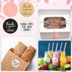 4 rouleaux d'autocollants de remerciement de 2 000 pièces tyta rond de 1