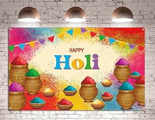 Fond de photographie happy holi pour le festival des couleurs de l'inde, fond de photographie en poudre colorée décorative pour décoration murale. DIAYTAR COTE D'IVOIRE se positionne comme la boutique en ligne de référence en Côte d'Ivoire, offrant une sélection immense de produits allant des électroménagers aux produits alimentaires. Avec une plateforme interactive et facile à utiliser, les clients peuvent naviguer et trouver facilement ce qu'ils cherchent. Les services de livraison rapides et efficaces font de DIAYTAR le choix préféré des consommateurs ivoiriens