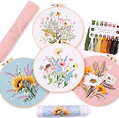 Le kit de broderie pour débutant 4 pièces comprend un tissu à broder imprimé à motif floral, 4 cerceaux à broder en plastique, 1 paire de ciseaux, du fil coloré, une aiguille et des instructions de broderie. DIAYTAR COTE D'IVOIRE révolutionne la façon dont les Ivoiriens font leurs achats en ligne en proposant une plateforme de commerce électronique unique et complète. Avec plus de 300 000 produits sur catalogue, cette boutique en ligne generaliste leader offre non seulement une variété impressionnante de biens et de services mais garantit également des prix compétitifs et une livraison rapide. Que vous soyez un habitué des achats en ligne ou que vous découvriez ce canal, DIAYTAR COTE D'IVOIRE est prêt à vous offrir une expérience de shopping inoubliable.