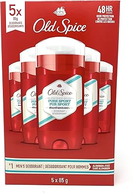 Déodorant haute endurance old spice pure sport pour homme 85 g paquet de 5. La boutique en ligne DIAYTAR COTE D'IVOIRE propose une large gamme de produits, allant de l'électronique à la mode, en passant par les produits de beauté et les accessoires de maison. Avec plus de 300000 références, les clients peuvent trouver tout ce qu'ils cherchent sur un seul site. DIAYTAR COTE D'IVOIRE est le premier choix des ivoiriens pour leurs achats en ligne.