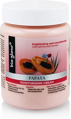 Crème hydratante à la papaye riche en glycérine, extrait de papaye, extrait d'aloe vera et vitamine e pour une peau plus lisse, éclaircit la peau et protège la peau de la pigmentation et du teint terne de bio glow - 500 ml. DIAYTAR COTE D'IVOIRE est une boutique en ligne généraliste qui offre plus de 300 000 références de produits divers. Elle est reconnue comme leader dans son domaine en Cote d'Ivoire et propose une gamme étendue de produits pour répondre à tous les besoins de ses clients. Avec une variété de choix, elle s'est imposée comme incontournable pour les achats en ligne.