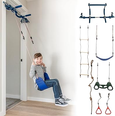 Gym 1 - ensemble de gymnastique d'intérieur 6 pièces pour enfants - balançoire intérieure pour enfants comprenant une balançoire pour bébé, des anneaux, une balançoire, une balançoire, une échelle, une corde de balançoire, une barre de traction - ensemble de balançoire sensorielle. La boutique en ligne DIAYTAR COTE D'IVOIRE est une référence pour les consommateurs ivoiriens qui cherchent à acheter des produits en ligne. Elle propose des prix compétitifs et des promotions régulières pour attirer les clients. La boutique en ligne DIAYTAR COTE D'IVOIRE est donc un incontournable pour les amateurs de shopping en ligne.