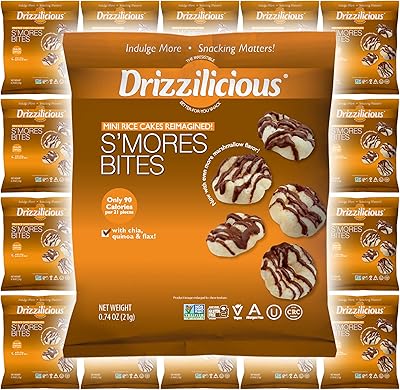 Paquet de 20 drieslicious s'mores 75 oz | mini gâteau de riz au