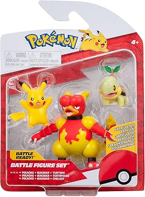 Pack de 3 figurines de combat pokémon - comprenant des figurines de combat