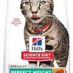 Nourriture sèche pour chats adultes hill's science, poids parfait pour la gestion du