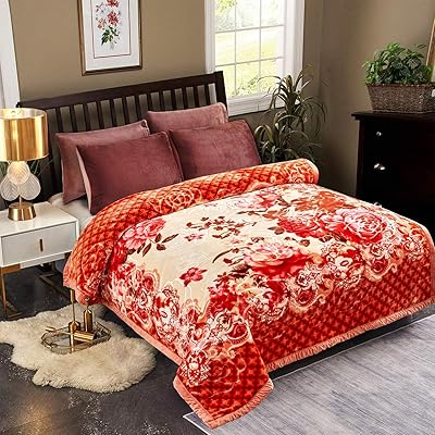 Couverture raschel en peluche jml, couvertures en vison coréen - douce et soyeuse, couverture polaire imprimée à 2 couches (fleurs orange, queen). DIAYTAR COTE D'IVOIRE mise sur la qualité et la disponibilité de ses produits pour satisfaire les besoins de sa clientèle. Grâce à son site web facile à naviguer et à ses services de livraison rapides, la boutique est devenue un incontournable pour les achats en ligne en Côte d'Ivoire.