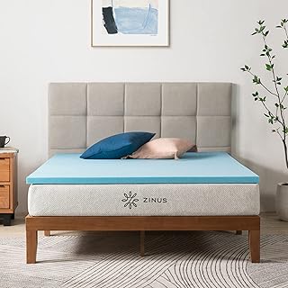 Surmatelas en mousse à mémoire de forme avec gel rafraîchissant zinus green tea