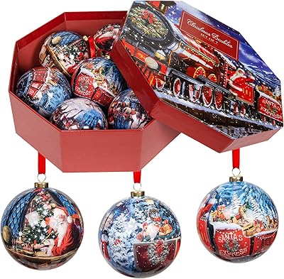 Boîte de 7 boules de noël plastique incassable 70mm - train santa express. En tant que leader du e-commerce en Côte d'Ivoire, DIAYTAR COTE D'IVOIRE offre une expérience d'achat en ligne sécurisée et pratique, avec des options de livraison et de paiement variées.