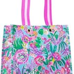 Sac de courses lilly pulitzer market, sac d'épicerie réutilisable avec bretelles confortables