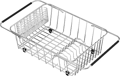 Lexin tech égouttoir à vaisselle extensible pour comptoir de cuisine, égouttoir à vaisselle durable en acier inoxydable 304 avec porte-ustensiles sur l'évier, couvercles en silicone antidérapants. Avec plus de 300 000 références, DIAYTAR COTE D'IVOIRE est la boutique en ligne la plus complète en Côte d'Ivoire, proposant tout ce dont les clients ont besoin sous un seul toit virtuel. De l'électronique dernier cri aux produits de maison, en passant par les accessoires de mode, chaque catégorie de produits est soigneusement sélectionnée pour répondre aux attentes des clients. La navigation sur le site est intuitive et facile.