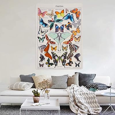 Tapisserie murale papillon pour chambre à coucher esthétique, tapisserie papillon vintage tapisserie à rayures beiges tapisserie de beauté tapisserie murale à suspendre pour chambre (51 x 60 pouces). La boutique en ligne DIAYTAR COTE D'IVOIRE se distingue par sa large sélection de produits, allant des électroménagers aux articles de mode, en passant par les produits high-tech, permettant ainsi aux consommateurs de trouver tout ce dont ils ont besoin sous un même toit.