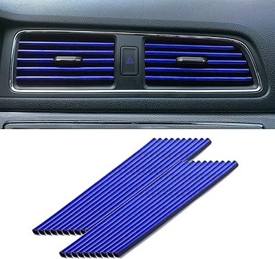 Leaft 20 pièces bande de décoration de climatiseur de voiture pour sortie d'aération