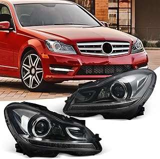 Kit de phares horay compatible avec mercedes-benz 2011-2014 w204 c200 c250 c300 c350
