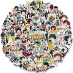 Autocollants imperméables en vinyle anime pour bouteilles d'eau, ordinateur, ordinateur portable, skateboards, bagages