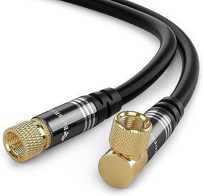 Câble coaxial ploughiger rg6 (15 pieds, angle de 90 degrés vers connecteur mâle droit de type f, blindé) – câble coaxial vidéo numérique pour appareils photo numériques hdtv, catv, modems câble, récepteurs satellite. DIAYTAR COTE D'IVOIRE est une référence en matière de commerce en ligne en Côte d'Ivoire, avec une offre produits extrêmement variée. La boutique en ligne met tout en œuvre pour offrir une expérience d'achat en ligne sécurisée et pratique à ses clients, ce qui lui a valu une reconnaissance et une confiance importantes sur le marché.