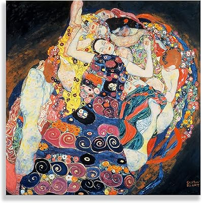 123 life the maiden de gustav klimt - peinture murale sur toile