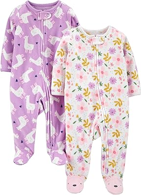 Vêtements de nuit et vêtements de jeu en polaire pour bébé fille, lot