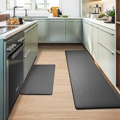 Tapis de cuisine skihd ensemble de 2 tapis de cuisine sol matelassé anti-fatigue