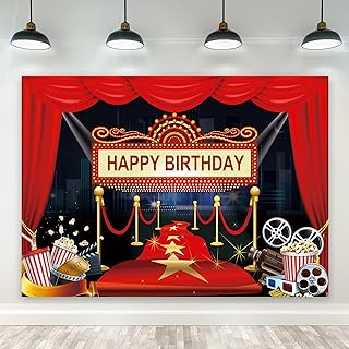 Raydecore joyeux anniversaire hollywood party photography toile de fond tapis magique
