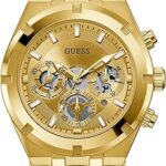 Montre à quartz analogique pour homme avec bracelet en acier inoxydable gw0260g4, couleur