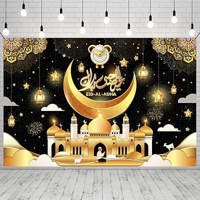 Décorations de l'aïd al adha - fond de conception de mouton musulman