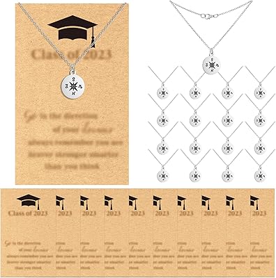 41 pièces cadeaux de remise de diplôme pour elle collier boussole avec cartes