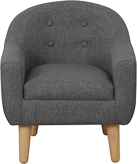 Babyland fauteuil en tissu lin pour enfant canapé enfant et avec pieds