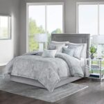 Madison park emory parure de lit moderne en marbre toutes saisons en coton