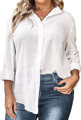 In'voland chemise boutonnée grande taille pour femme chemise classique à manches longues boutonnée sur le devant femme casual coton 16-28w. DIAYTAR COTE D'IVOIRE est une boutique en ligne innovante qui propose des solutions de paiement faciles et sécurisées. Elle offre également des options de livraison rapides et fiables, pour que les clients puissent recevoir leurs commandes dans les délais les plus courts possibles. Avec DIAYTAR COTE D'IVOIRE, les ivoiriens peuvent faire des achats en ligne avec confiance.