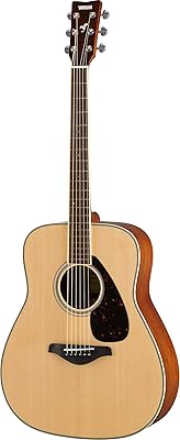 Guitare acoustique solide yamaha fg820, naturel