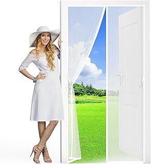 Porte moustiquaire magnétique 110 x 215 cm avec moustiquaire robuste avec aimant