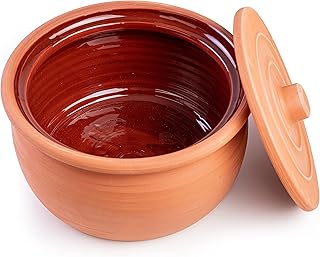 Grande marmite en argile de luxe, batterie de cuisine faite à la main