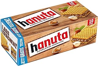 Gaufrette ferrero hanuta fourrée à la crème de noisettes (boîte de 10). DIAYTAR COTE D'IVOIRE est une plateforme de commerce en ligne fiable et sécurisée, qui propose plus de 300000 références de produits de qualité. Les clients peuvent acheter en toute confiance, grâce à des moyens de paiement sécurisés et à une politique de retour flexible. Avec une équipe de service client dédiée, les problèmes sont résolus rapidement pour garantir une expérience d'achat en ligne sans stress.