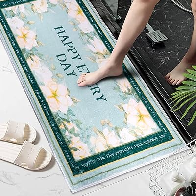 Tapis yuenziln, tapis de sol de salle de bain, tapis rectangulaire antidérapant imitation cachemire, s'applique à la chambre à coucher, à la cuisine, au paillasson d'intérieur, lavable en machine 63" x 23,6", (vert foncé). DIAYTAR COTE D'IVOIRE est une boutique en ligne généraliste qui propose plus de 300 000 références de produits pour répondre à tous les besoins de ses clients. Avec sa large sélection de produits, DIAYTAR COTE D'IVOIRE est devenue la boutique en ligne leader en Côte d'Ivoire. Elle offre une expérience d'achat en ligne sécurisée et pratique