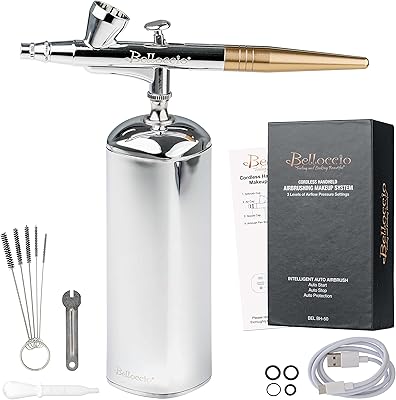 Système de maquillage aérographe portable sans fil belloccio uniquement - 15 à 30