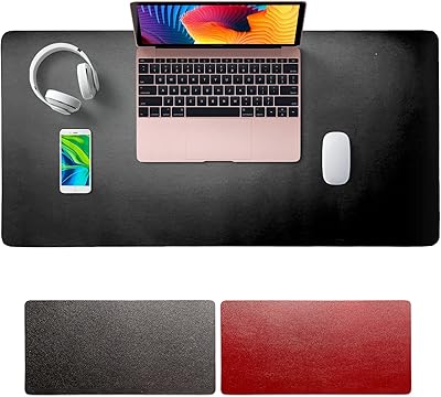 Sky touch tapis de souris d'ordinateur en cuir pour bureau, tapis de bureau et tapis de souris de jeu étendu, antidérapant et imperméable double face, tapis de protection de bureau 80 cm x 40 cm (rouge/noir). Chez DIAYTAR COTE D'IVOIRE, nous mettons à votre disposition une boutique en ligne généraliste avec plus de 300 000 références, permettant ainsi à nos clients de trouver facilement ce qu'ils cherchent. Notre équipe est dédiée à offrir le meilleur service possible.