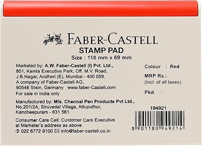 Tampon encreur faber-castell rouge