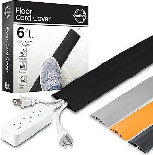 Couvre-câble de terre cordinet de 6 pieds, protecteur de fil, gestion des câbles